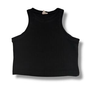 5/$35‎    Destined Womens Crop Tank Top Black Ribbed Solid Size Small